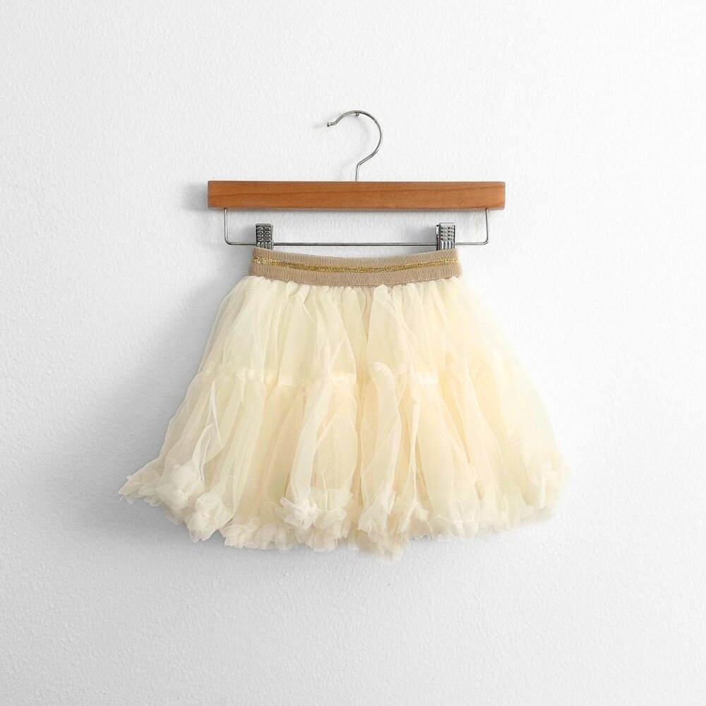 NWT Pretty Girls Tutu Skirt Pettiskirt Princess Ballerina Tulle Cream 18-24M